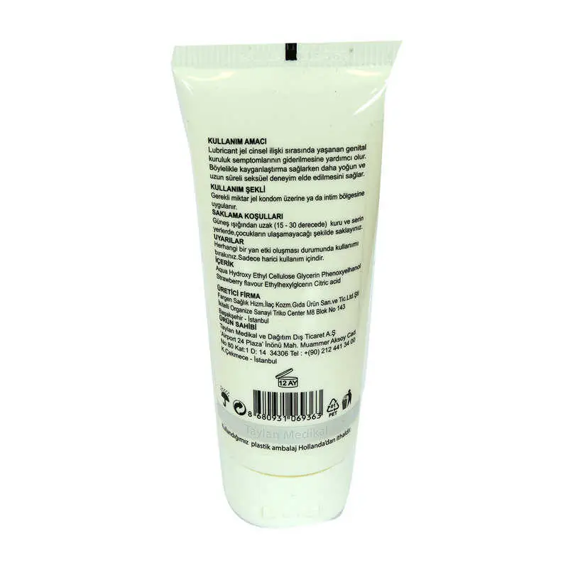 Kayganlaştırıcı Jel Çilekli Su Bazlı 100 ML Strawberry Lubricant Gel 3