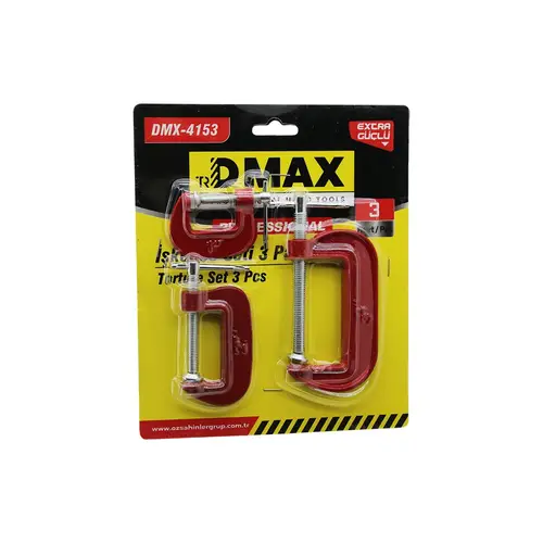 3PCS MİNİ İŞKENCE MENGENE SETİ ÇELİK KARBON 25-50-75MM