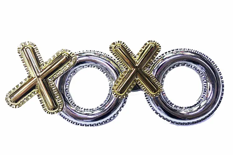 Gümüş Renk Xoxo Yazılı Partisi Gözlüğü 17x7 cm