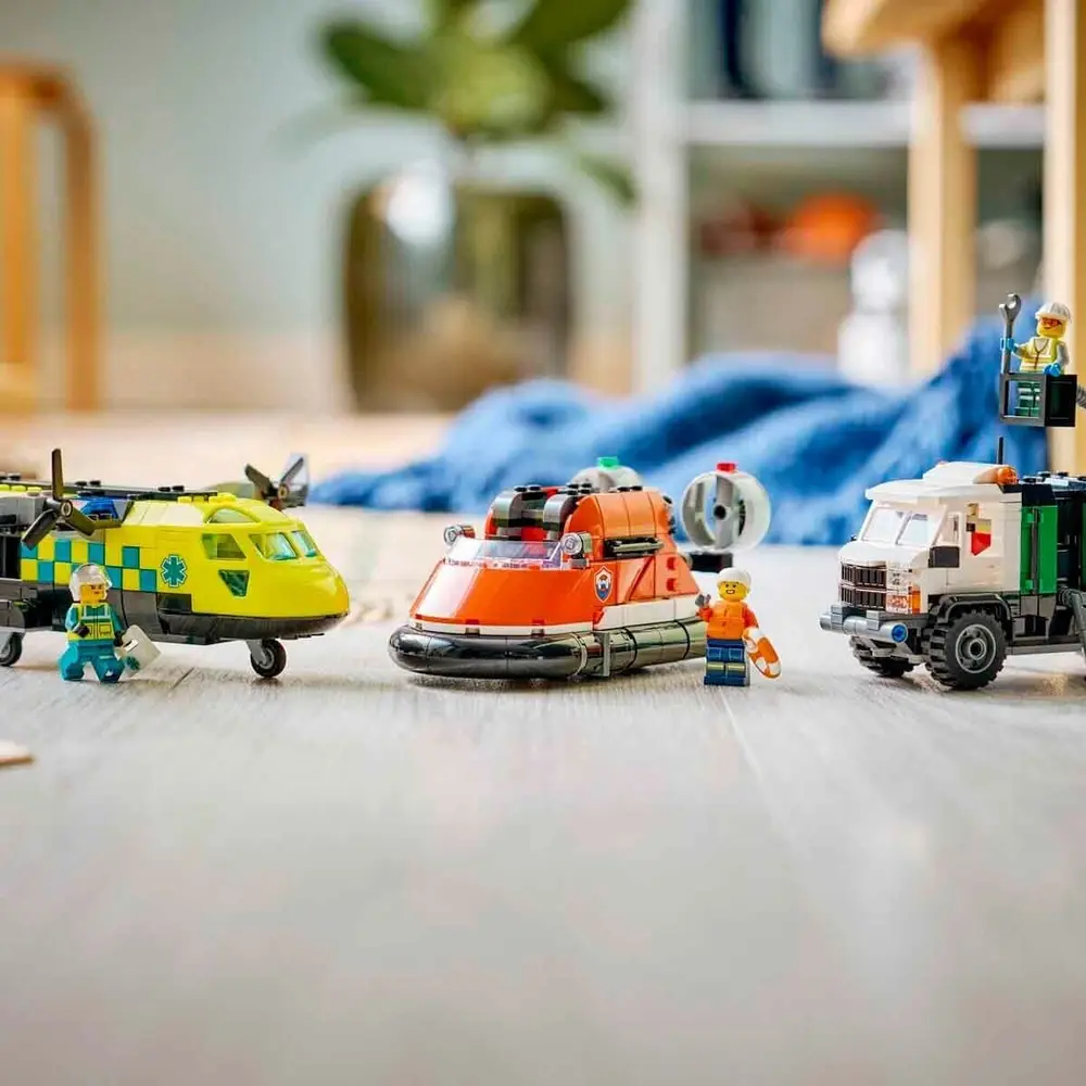 60505 Lego City Uçak, Servis Kamyonu ve Hoverkraft 990 parça +7 yaş 5