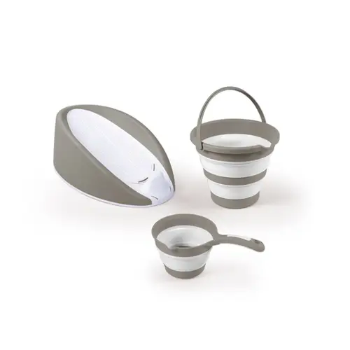 7572 OYUNCAK-ÜÇLÜ BEBEK BANYO SETİ-STONE GRİ