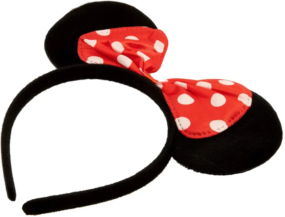 Kırmızı Fiyonklu Minnie Mouse Taç Fare Tacı Kafa Bandı 3