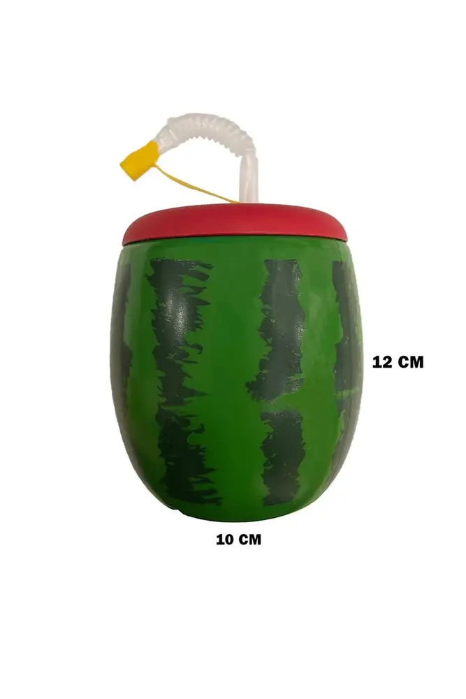 Karpuz Tasarımlı Pipetli Suluk 900 ML 4