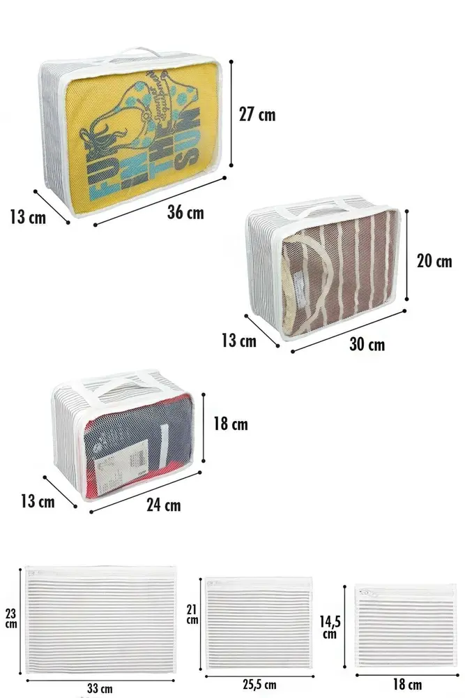 Anne Bebek Hastane Çantası Düzenleyici Organizer 6 Parça 4