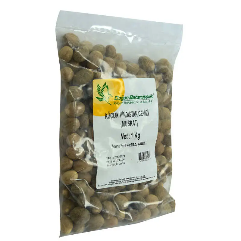 Hint Cevizi Muskat Küçük Hindistan Cevizi Doğal 1000 gr Paket 5