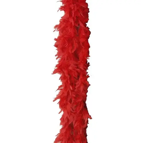 2 Metre Boa Tüy Otriş - Kırmızı 3