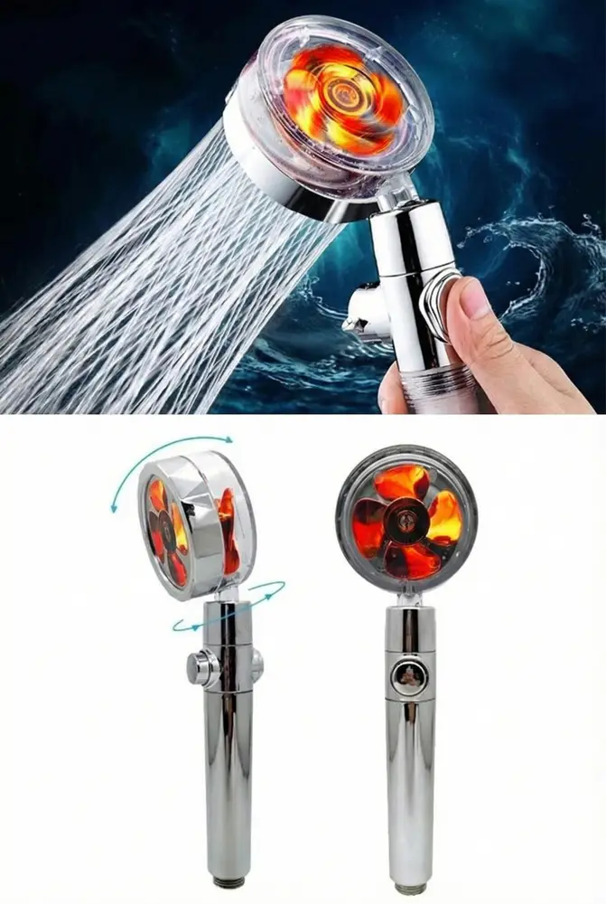Duş Başlığı Turbo Pervaneli Serinletici Tasarım 5