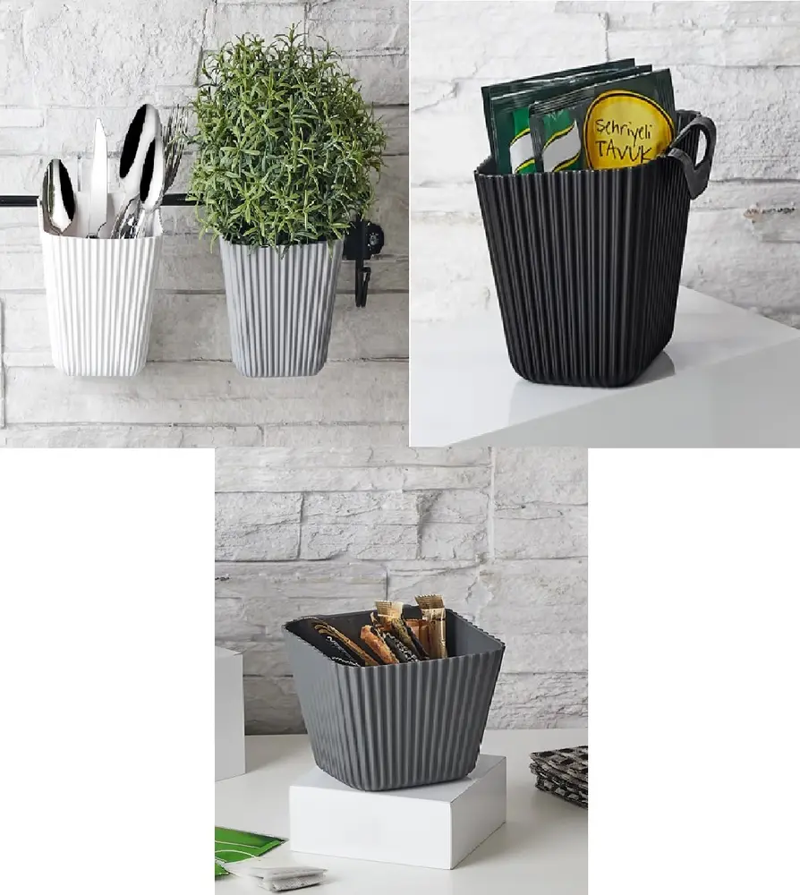 Duvara Asılan Çok Amaçlı Organizer - 2'li Saksı Set 2