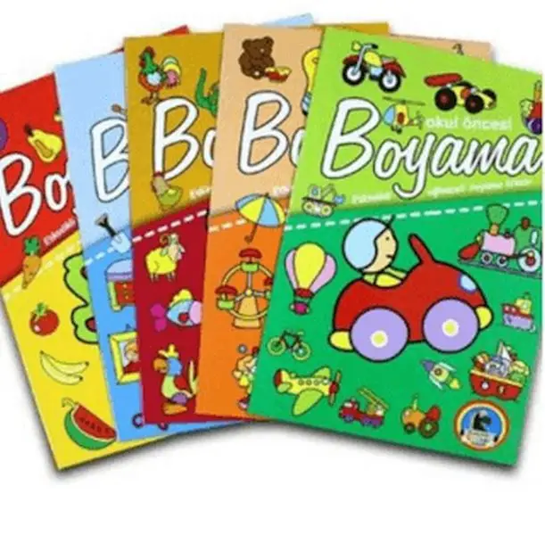 Okul Öncesi Boyama - Etkinlikli Eğlenceli Dev Boyama Kitabı (5  Takım)