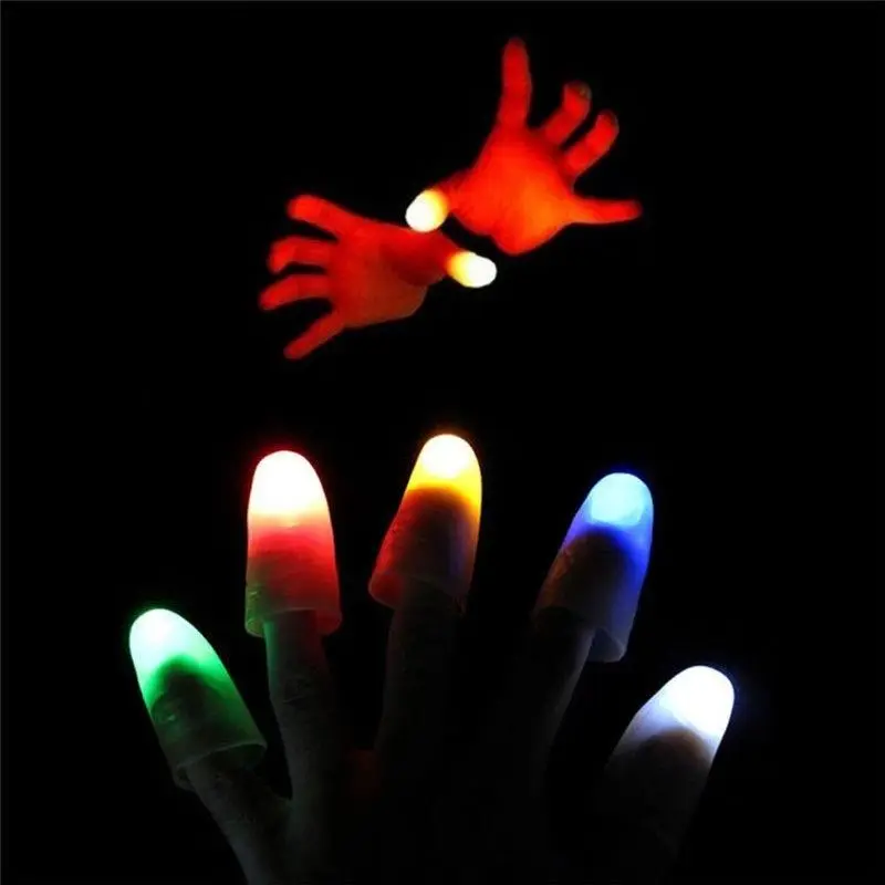 Led Işıklı Renkli Sihirli Parmak Işıklı Parmak Şaka Parmak 1 Adet 4