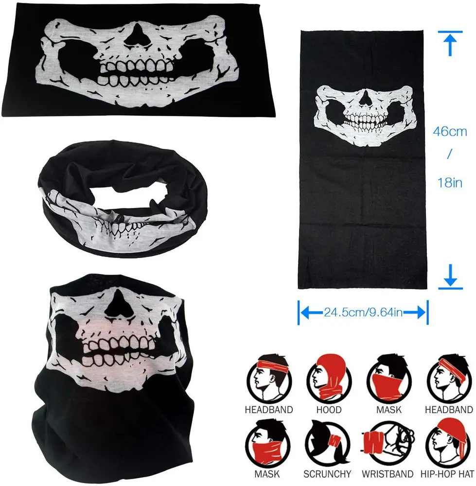 Motorcu Boyunluk Baf Buff Bandana 25x48 cm Model 7 3