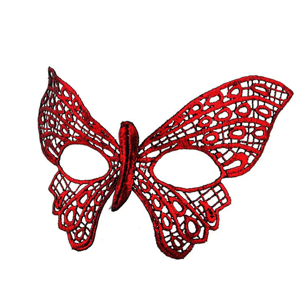 Kırmızı Dantel Masquerade Maskesi 7 No 3