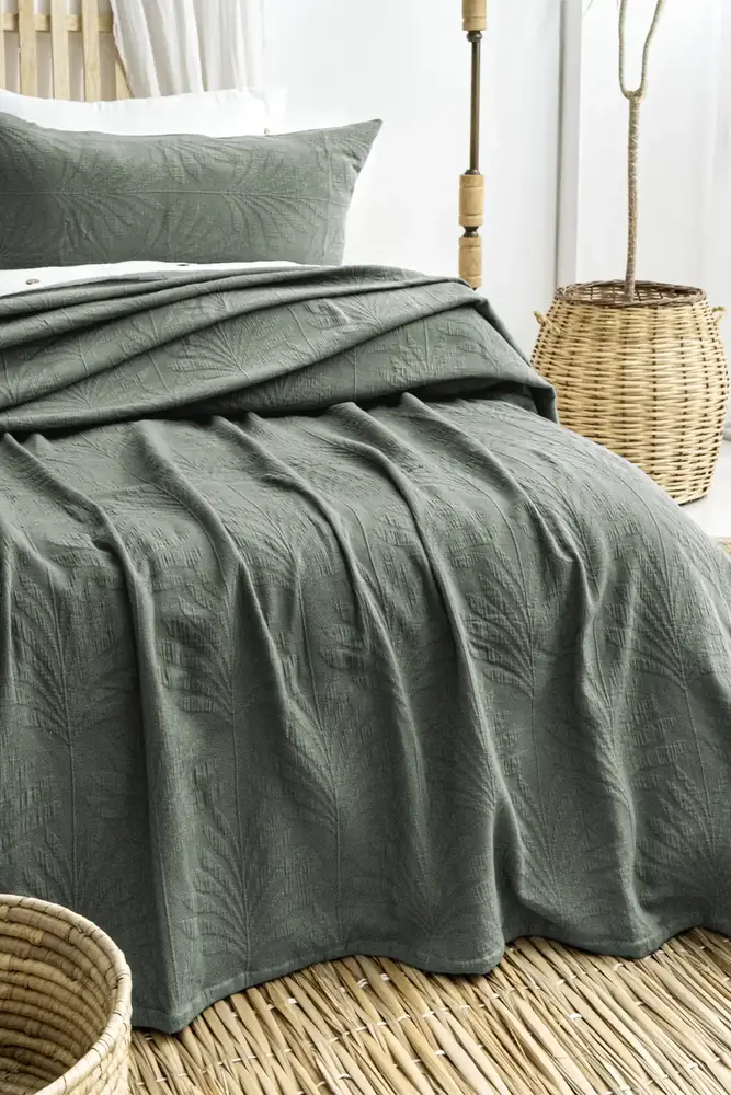 Şaheser Home Collection Yatak Örtüsü Çift Kişilik Silvia Yeşil 2