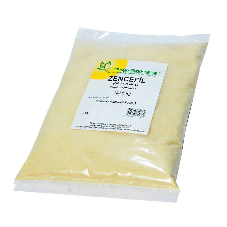 Zencefil Kökü Öğütülmüş Doğal 1000 Gr Paket 5