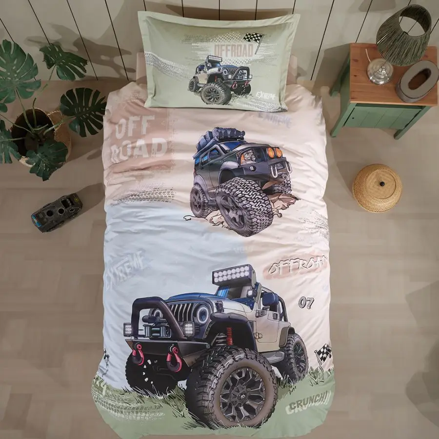 Tek Kişilik Genç Ranforce Nevresim Takımı Off Road