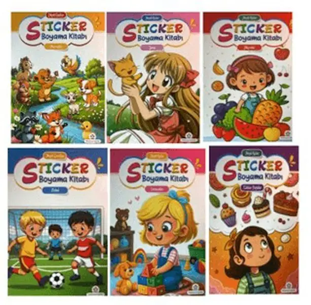 Neşeli Boyama Kitabı (6 Set)