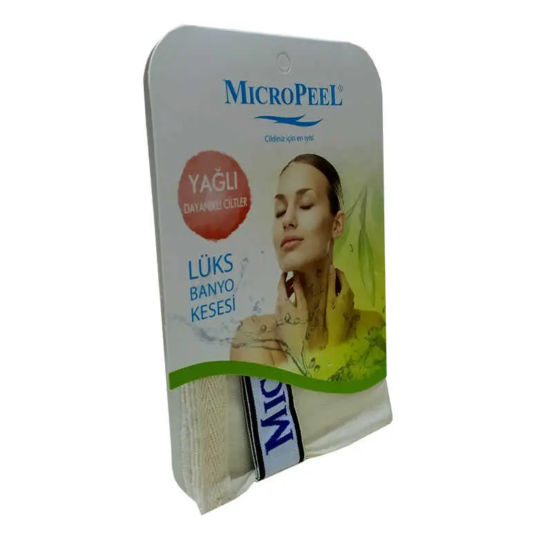 İpek Yağlı Cilt İçin Banyo Kesesi Beyaz 16X24 5