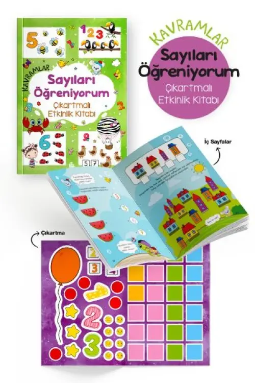 Kramlar – Sayıları Öğreniyorum – Çıkartmalı Etkinlik Kitabı - 3 Yaş +
