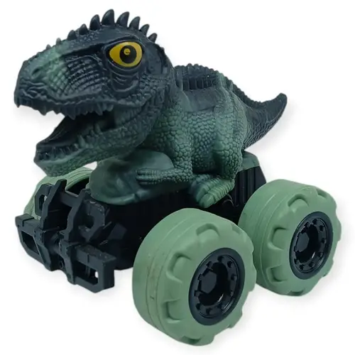 Sürtmeli Dinazor Arabalar  cm - H-20 - Stegosaurus - Yeşil - 1 ADET