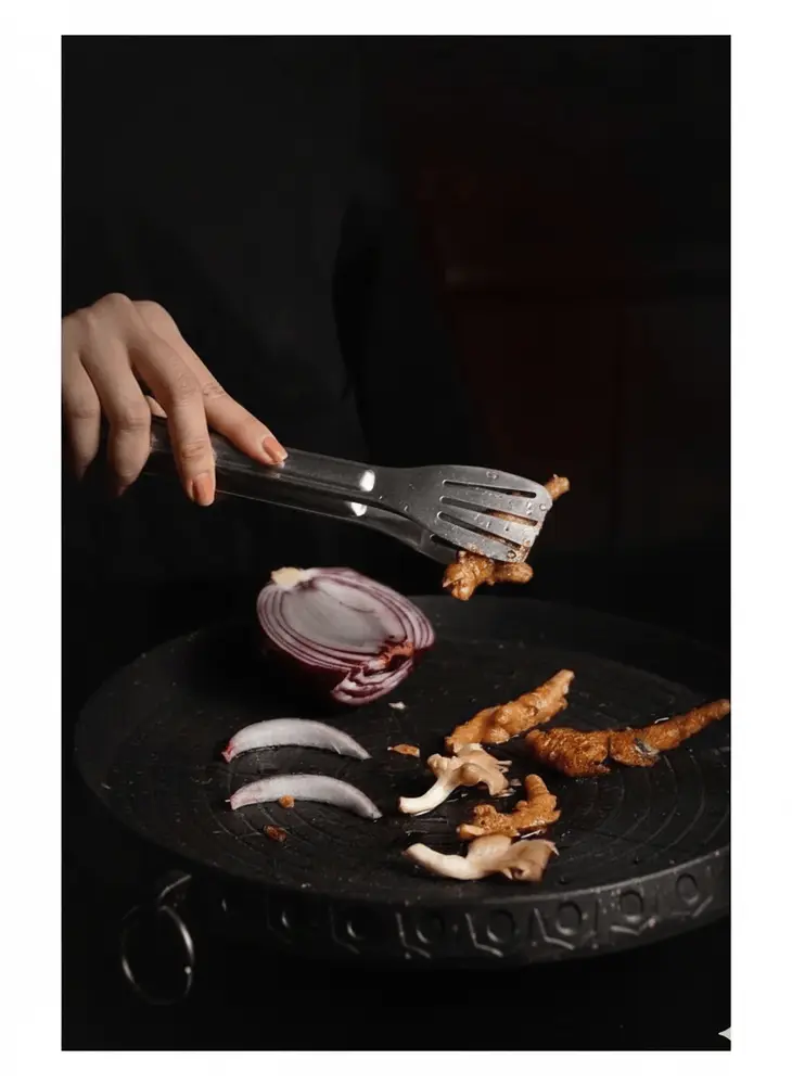 Maşa Paslanmaz Barbekü Maşası - 25 Cm Mutfak Ekmek Maşası 3