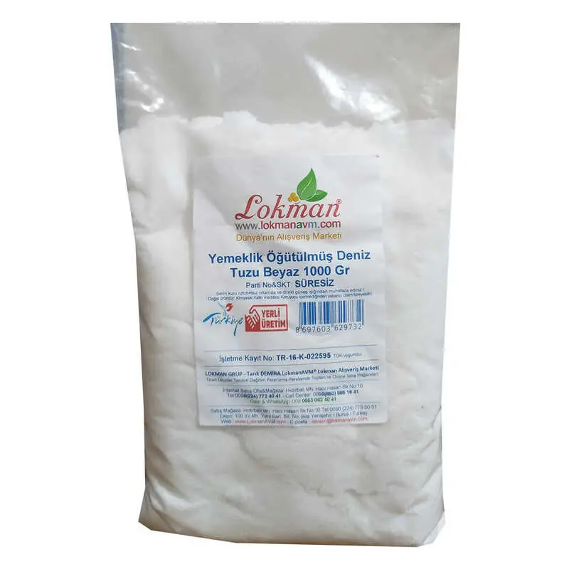 Yemeklik Öğütülmüş Deniz Tuzu Beyaz 1000 Gr 3