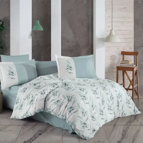 Tek Kişilik Poplin Nevresim Takımı Estate Buzmisi