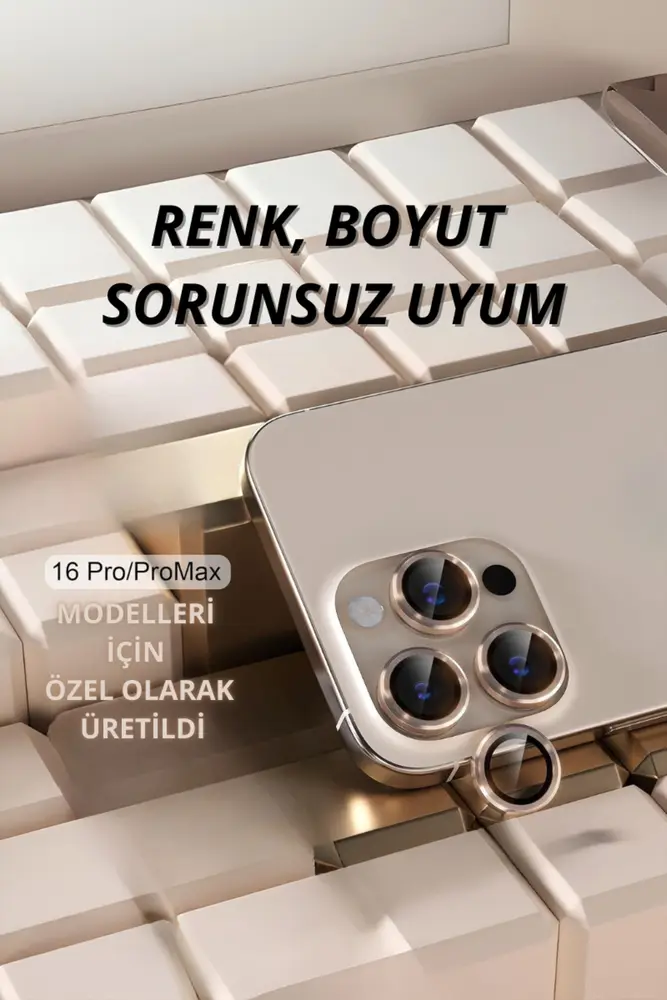 16 Pro Max Kamera Lens Koruyucu Naturel 5