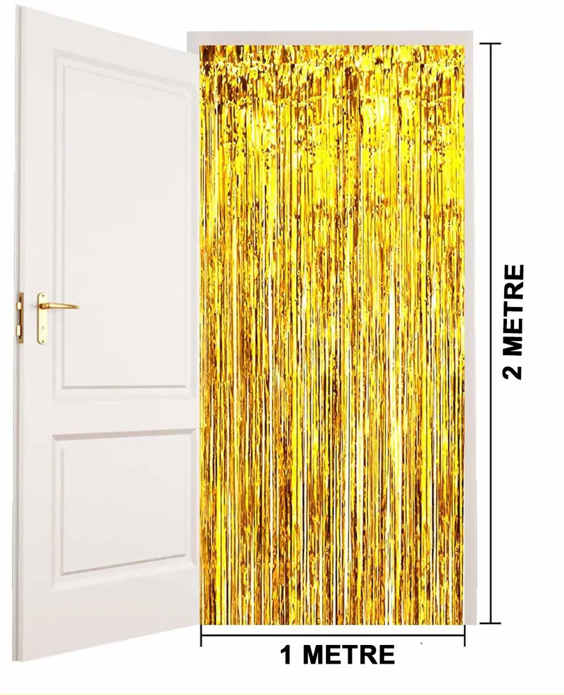 Altın Gold Renk Ekstra Metalize Parlak aklı Arka Fon Perde İthal A Kalite 1x2 Metre