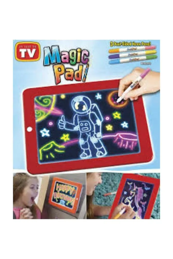 Magic Pad Çuk Eğitici Sihirli Işıklı Kalemli Öğretici Pili Pad 3