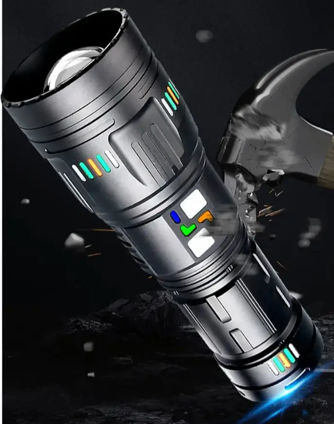 F.B.I Pro F-3002 Alüminyum TG LED Gece Şeritli Type-C Şarjlı El Feneri 3
