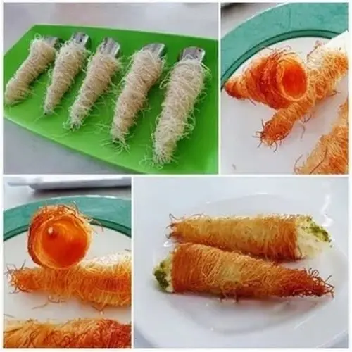 Kornet Kurabiye Şekil Verici - Paslanmaz Korneo Kalıbı 6 lı 3
