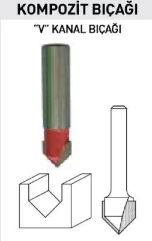 14479 Kompozit Freze Bıçağı 1X12 mm 2