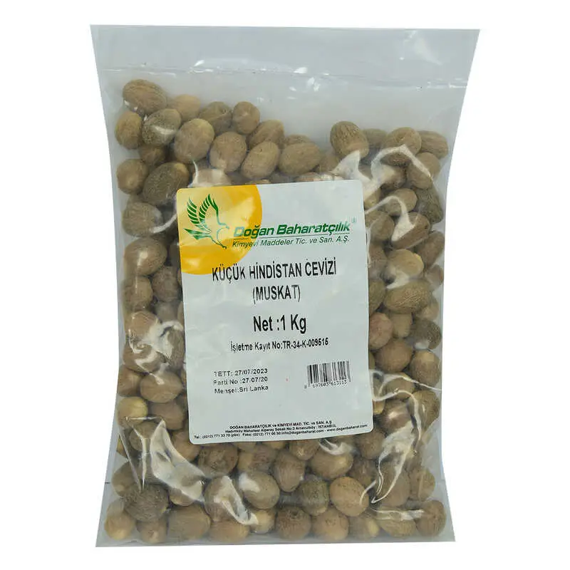 Hint Cevizi Muskat Küçük Hindistan Cevizi Doğal 1000 gr Paket 3