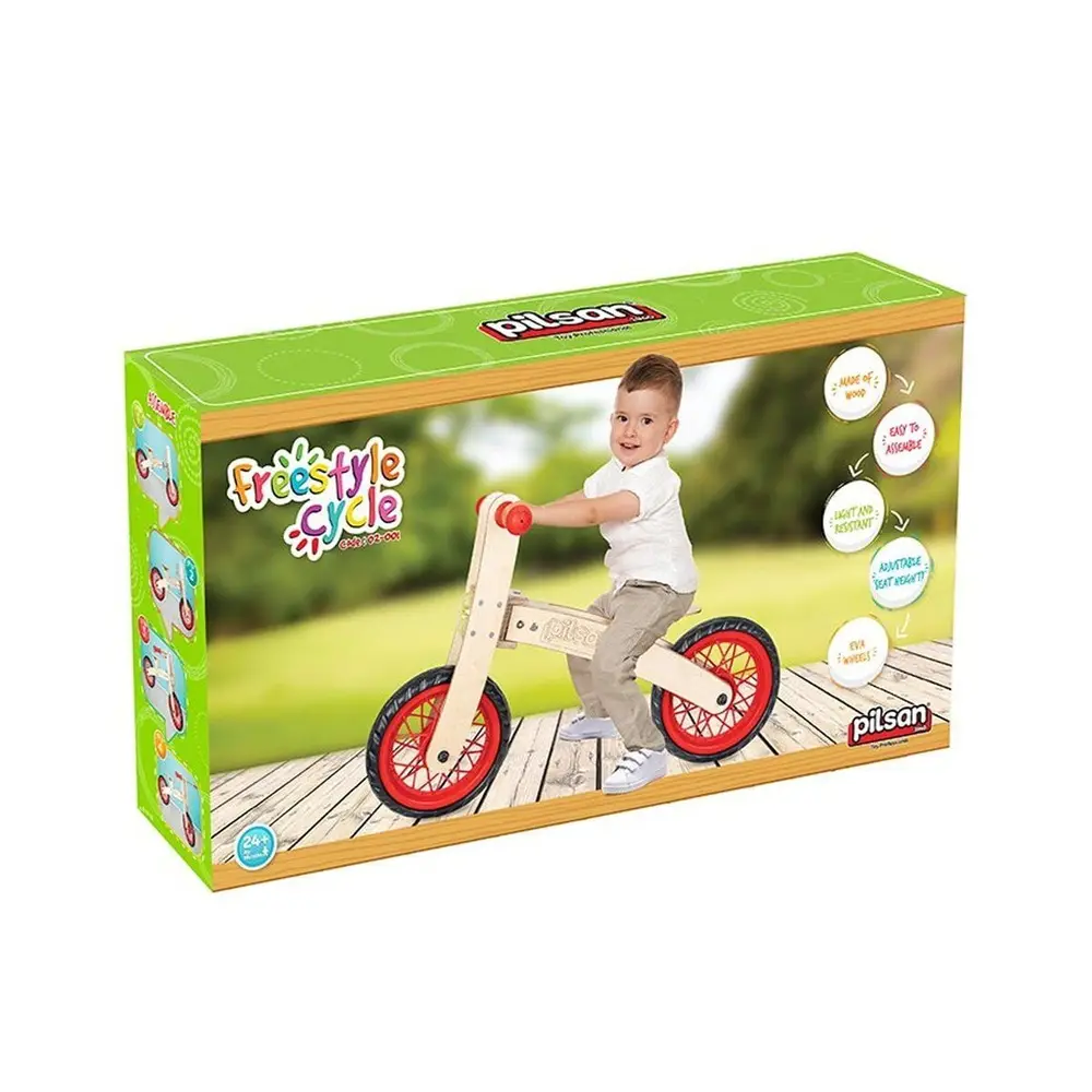 02 001 Pilsan Free Cycle - Ahşap Bisiklet Pedalsız / +24 ay 3