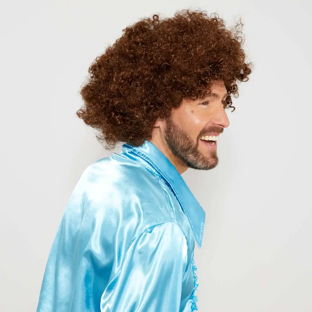 Kahve Renk Kıvırcık Afro Bonus Peruk 3