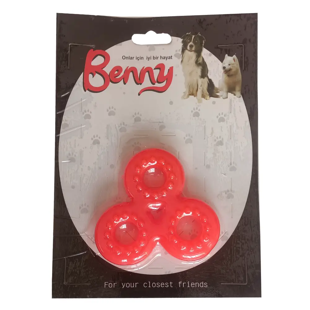 Benny Köpek Oyuncağı Üçlü H 9 x 9 cm Kırmızı
