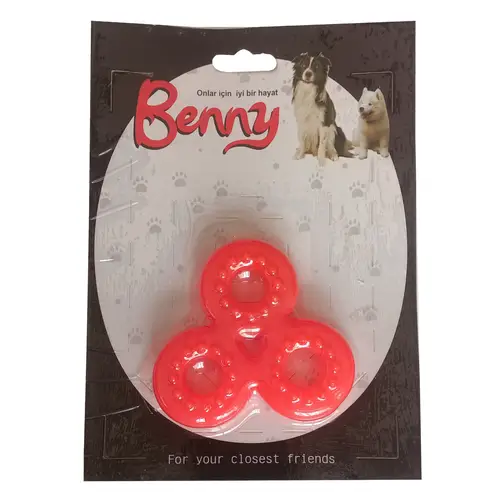 Benny Köpek Oyuncağı Üçlü H 9 x 9 cm Kırmızı