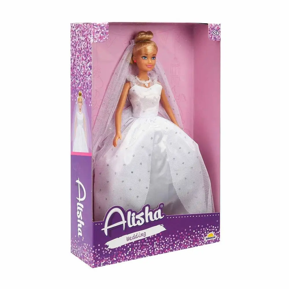3381 SUN-RST-SIS-Gelinlikli Manken Bebek Alisha 29 cm - Sunman 3