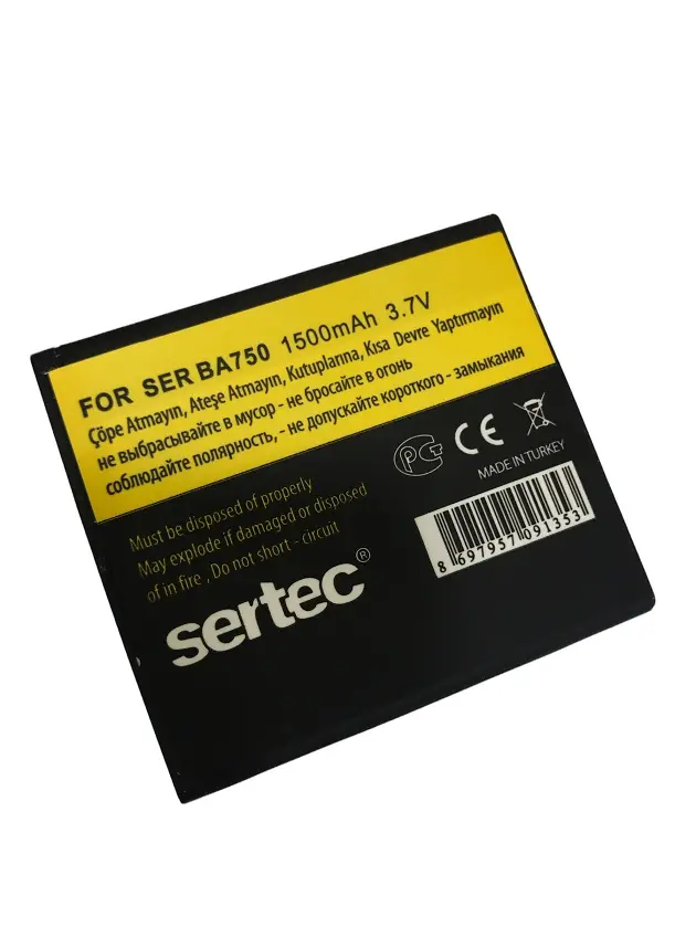 SERTEC - SONY / ERİCSON SR-BA750 Uyumlu Bat