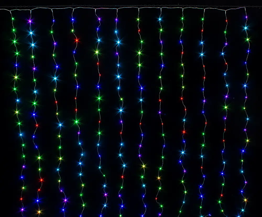 Perde Led 240 Ledli 8 Fonksiyonlu Dekor Lambası RGB 4