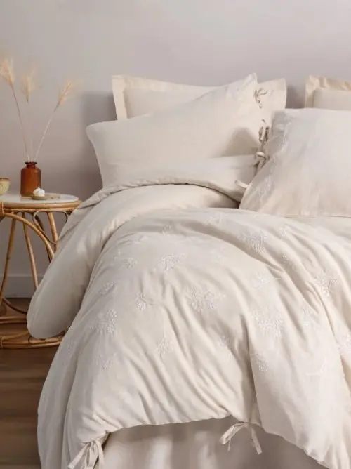 Cotton Keten Çift Kişilik Nevresim Takımı Esmira 2