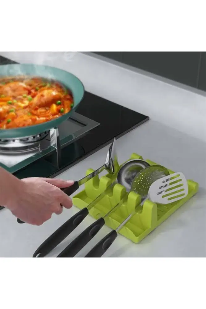 Çok Amaçlı Kaşık Altlığı Kepçe Altlığı Kapak Tutucu 4