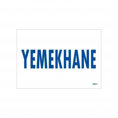 Yemee Uyarı Levhası 17,5x25 KOD:1671