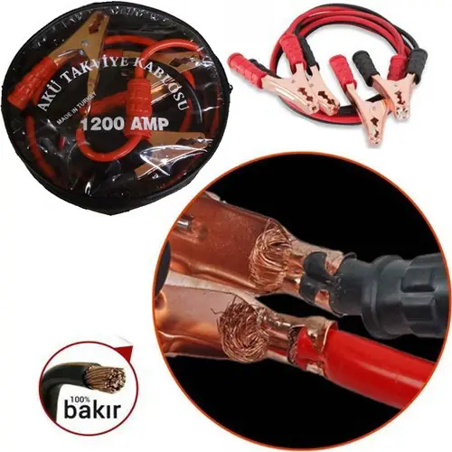 Akü Takviye Kablosu 1200 Amper (Taşıma Çantalı) 2
