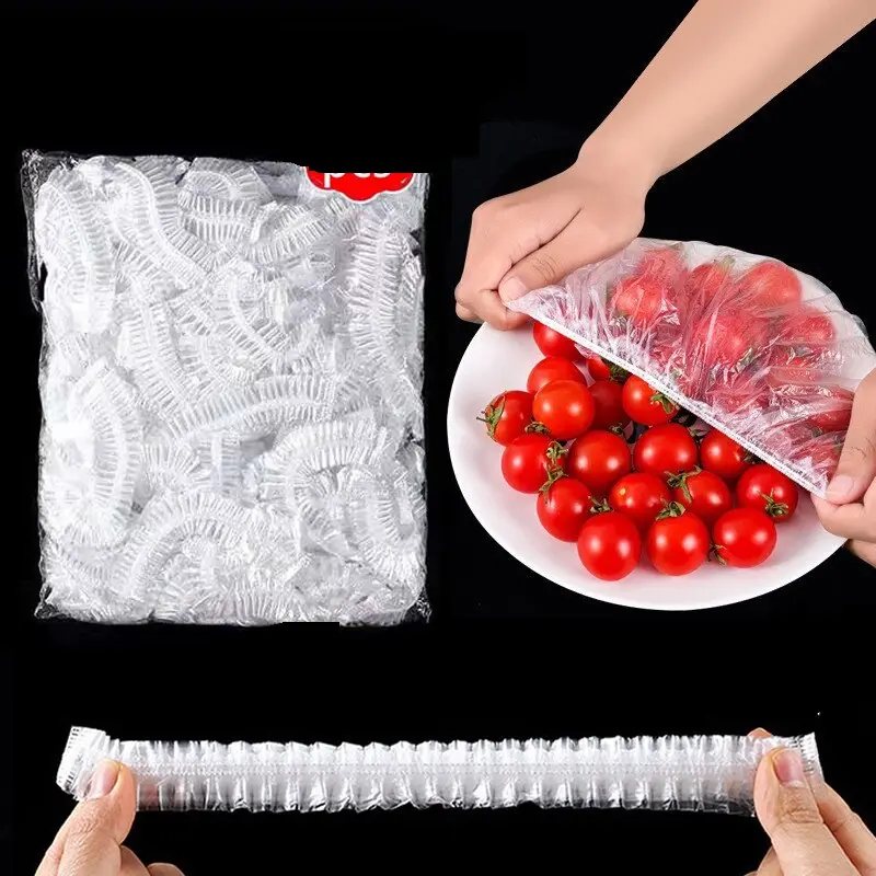 100 Adet Lastikli Tazeliği Koruyan Tencere ve Tabak Bonesi Esnek Strech Kapak 5