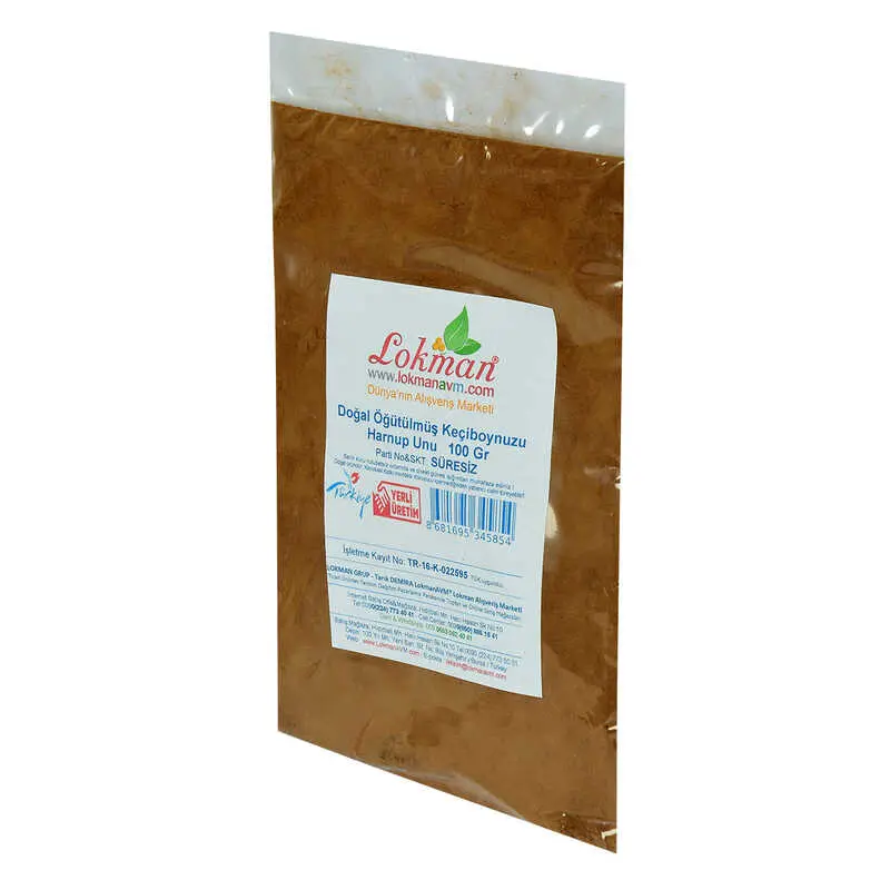 Keçiboynuzu Unu Harnup Unu Öğütülmüş Doğal 100 Gr Paket 4