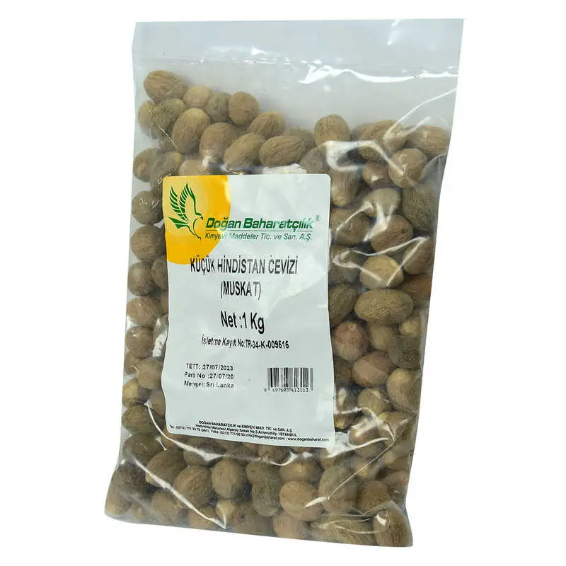 Hint Cevizi Muskat Küçük Hindistan Cevizi Doğal 1000 gr Paket 4