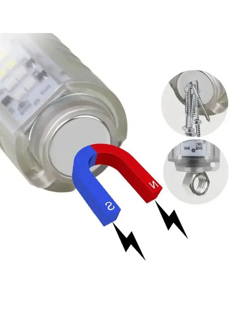 El Feneri 8 Mod Şarjlı Fosforlu Mıknatıslı Led El Feneri 4