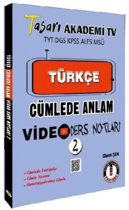 Tasarı TYT DGS KPSS ALESS MSÜ Türkçe Cümlede Anlam Video Ders Notları