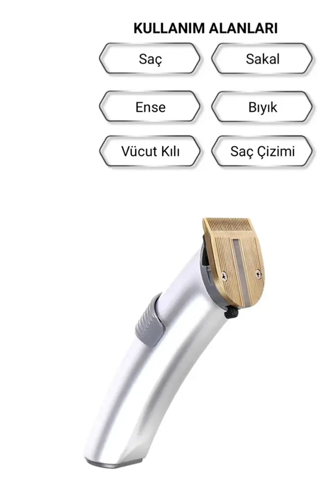 609 Profesyonel Şarjlı Sakal Kesme Tıraş Makinesi Erkek Tıraş Makine Seti 5